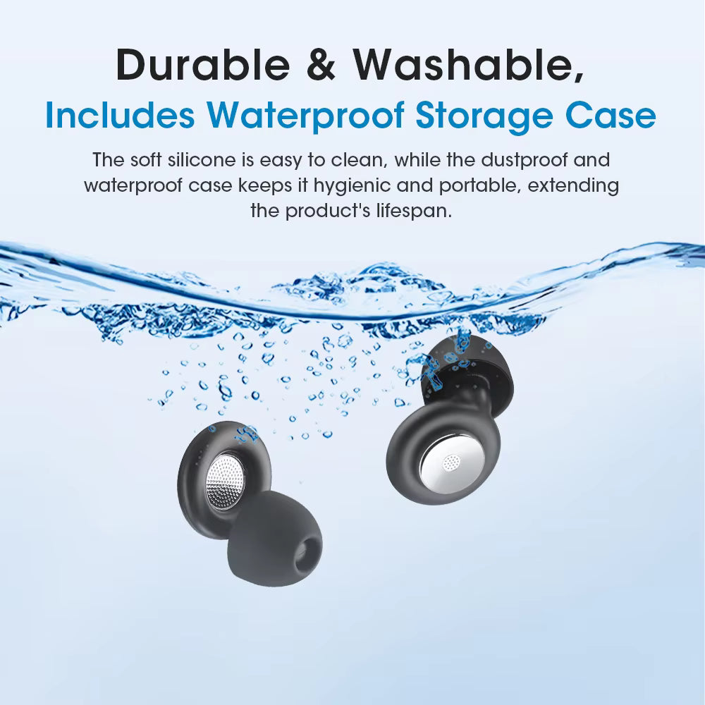 Portable 45dB Dual Noise Reduction Silicone Sleep Earplugs