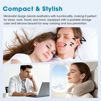 Portable 45dB Dual Noise Reduction Silicone Sleep Earplugs