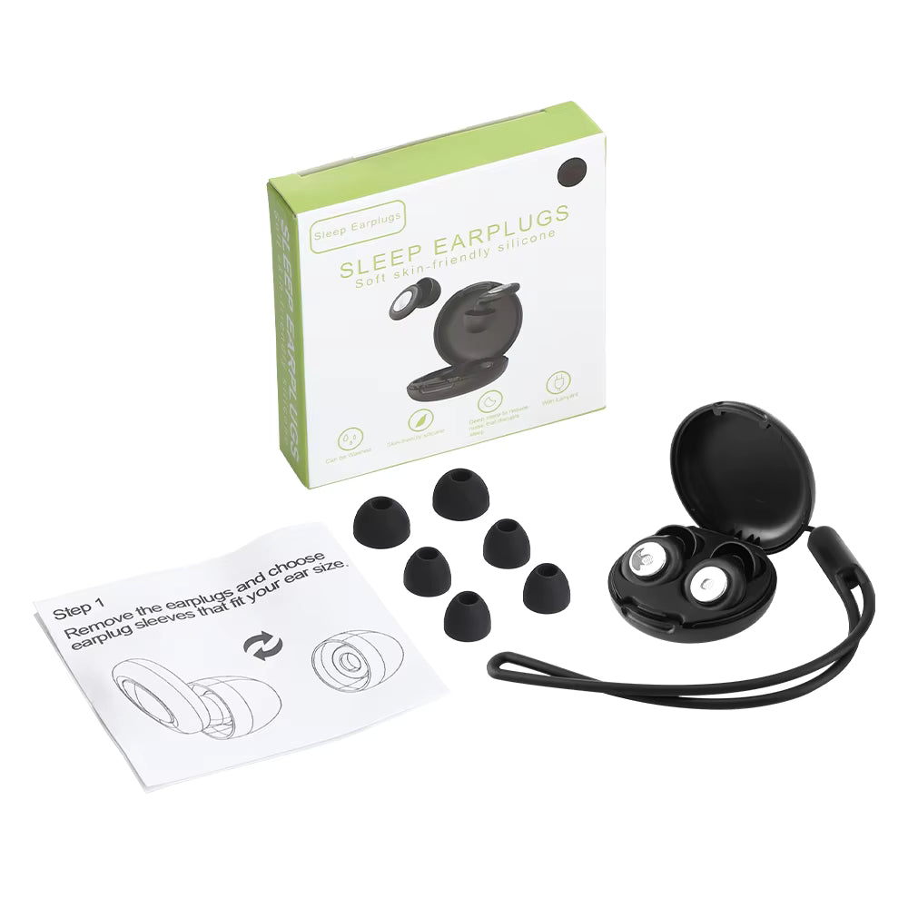 Portable 45dB Dual Noise Reduction Silicone Sleep Earplugs